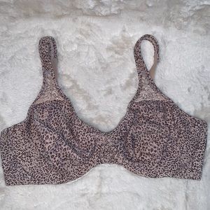 38D Bali unlined cheetah leopard print bra